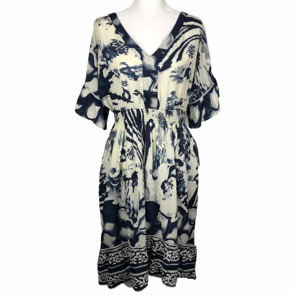 NWT Adrift Chantelle Dress In Venice Blue Size Small Australian Semi Sheer